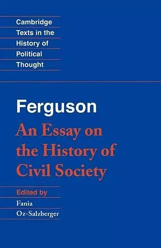 Ferguson: An Essay on the History of Civil Society cover