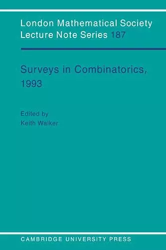 Surveys in Combinatorics, 1993 cover