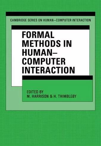 Formal Methods in Human-Computer Interaction cover