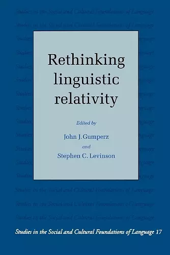 Rethinking Linguistic Relativity cover