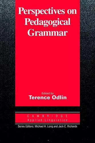 Perspectives on Pedagogical Grammar cover