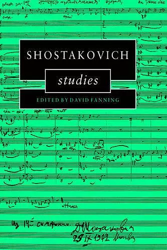 Shostakovich Studies cover