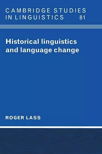 Historical Linguistics and Language Change cover