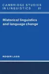 Historical Linguistics and Language Change cover