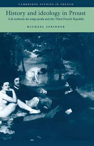 History and Ideology in Proust cover