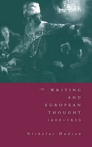 Writing and European Thought 1600–1830 cover