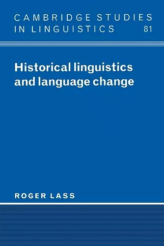 Historical Linguistics and Language Change cover