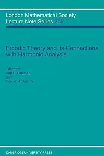 Ergodic Theory and Harmonic Analysis cover