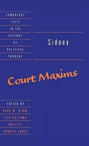 Sidney: Court Maxims cover