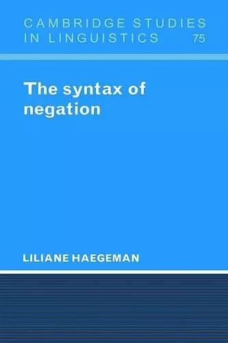 The Syntax of Negation cover