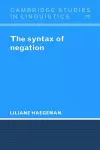 The Syntax of Negation cover