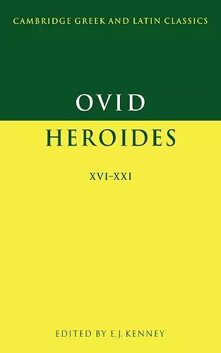 Ovid: Heroides XVI-XXI cover