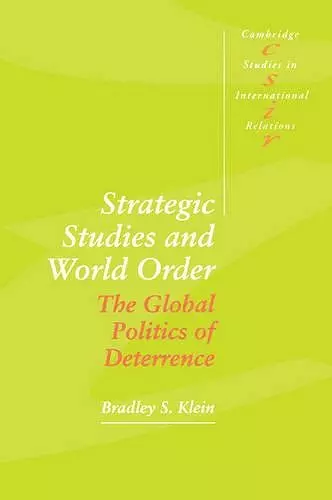 Strategic Studies and World Order cover