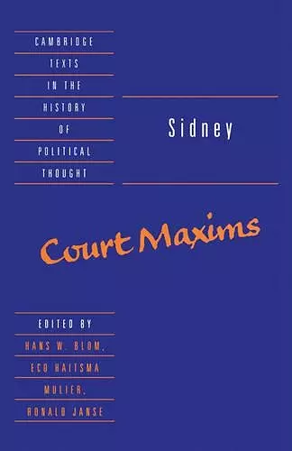 Sidney: Court Maxims cover