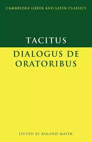 Tacitus: Dialogus de oratoribus cover