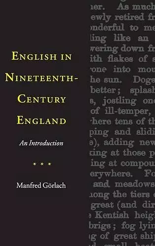 English in Nineteenth-Century England cover