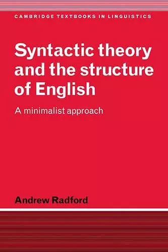 Syntactic Theory and the Structure of English cover