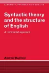 Syntactic Theory and the Structure of English cover