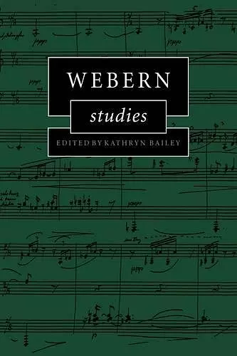 Webern Studies cover
