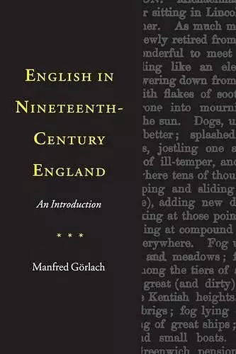 English in Nineteenth-Century England cover