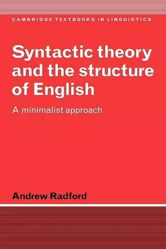 Syntactic Theory and the Structure of English cover