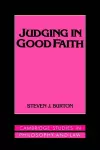 Judging in Good Faith cover