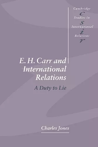 E. H. Carr and International Relations cover