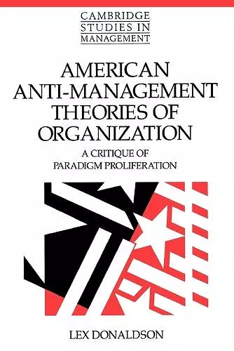 American Anti-Management Theories of Organization cover