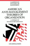 American Anti-Management Theories of Organization cover