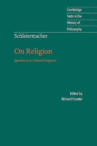 Schleiermacher: On Religion cover