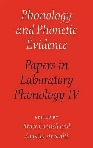 Phonology and Phonetic Evidence cover