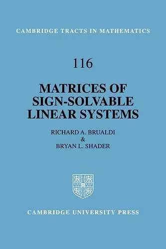 Matrices of Sign-Solvable Linear Systems cover