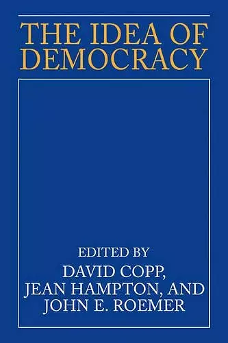 The Idea of Democracy cover