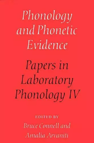 Phonology and Phonetic Evidence cover