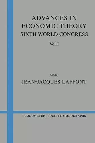 Advances in Economic Theory: Volume 1 cover
