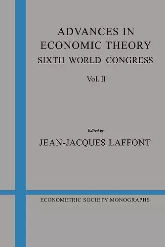 Advances in Economic Theory: Volume 2 cover