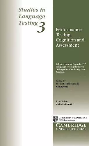 Performance Testing, Cognition and Assessment cover