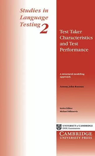 Test Taker Characteristics and Test Performance cover