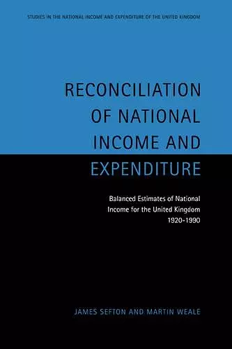 Reconciliation of National Income and Expenditure cover