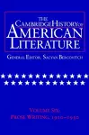 The Cambridge History of American Literature: Volume 6, Prose Writing, 1910–1950 cover