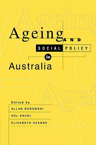 Ageing and Social Policy in Australia cover