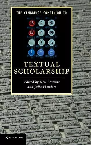 The Cambridge Companion to Textual Scholarship cover