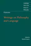 Hamann: Writings on Philosophy and Language cover