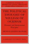 The Political Thought of William Ockham cover