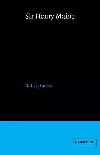 Sir Henry Maine cover