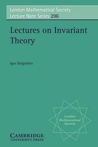 Lectures on Invariant Theory cover
