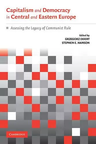 Capitalism and Democracy in Central and Eastern Europe cover