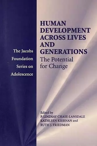 Human Development across Lives and Generations cover