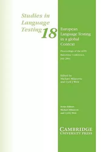 European Language Testing in a Global Context cover