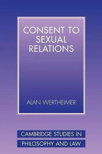 Consent to Sexual Relations cover